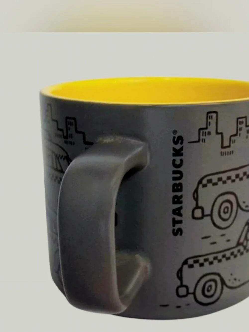 STARBUCKS TIMES SQUARE NEW YORK CITY NYC TAXI CAB COLLECTION CERAMIC MUG 12 OZ